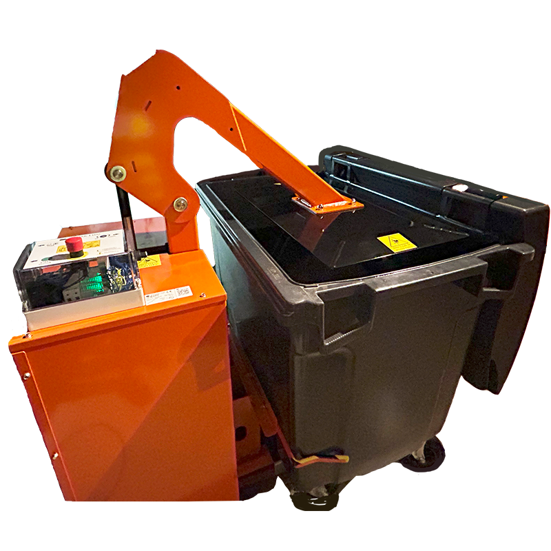 ORWAK FLEX 660 – Verdichtung Mülltonne im Pressvorgang