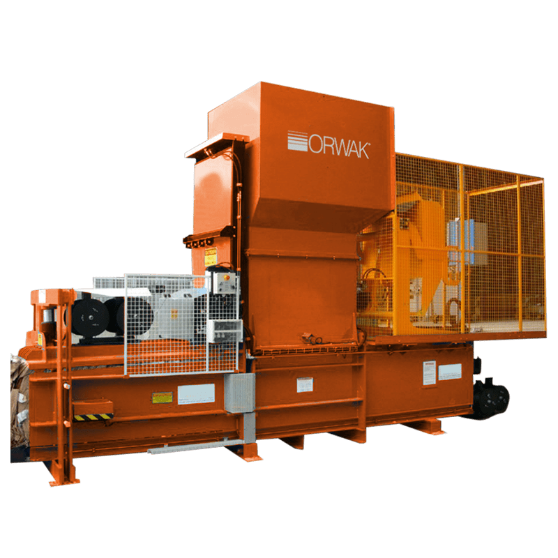 ORWAK HORIZONTAL 500 S AT – automatische Ballenpresse mit Schieber, Frontansicht