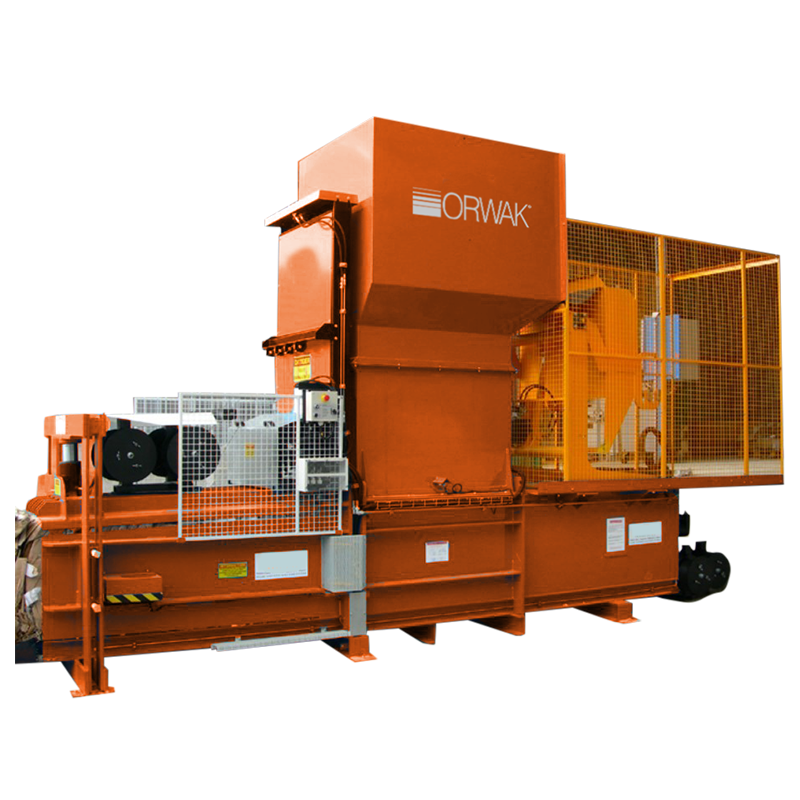 ORWAK HORIZONTAL 500 S AT – automatische Ballenpresse mit Schieber, Frontansicht